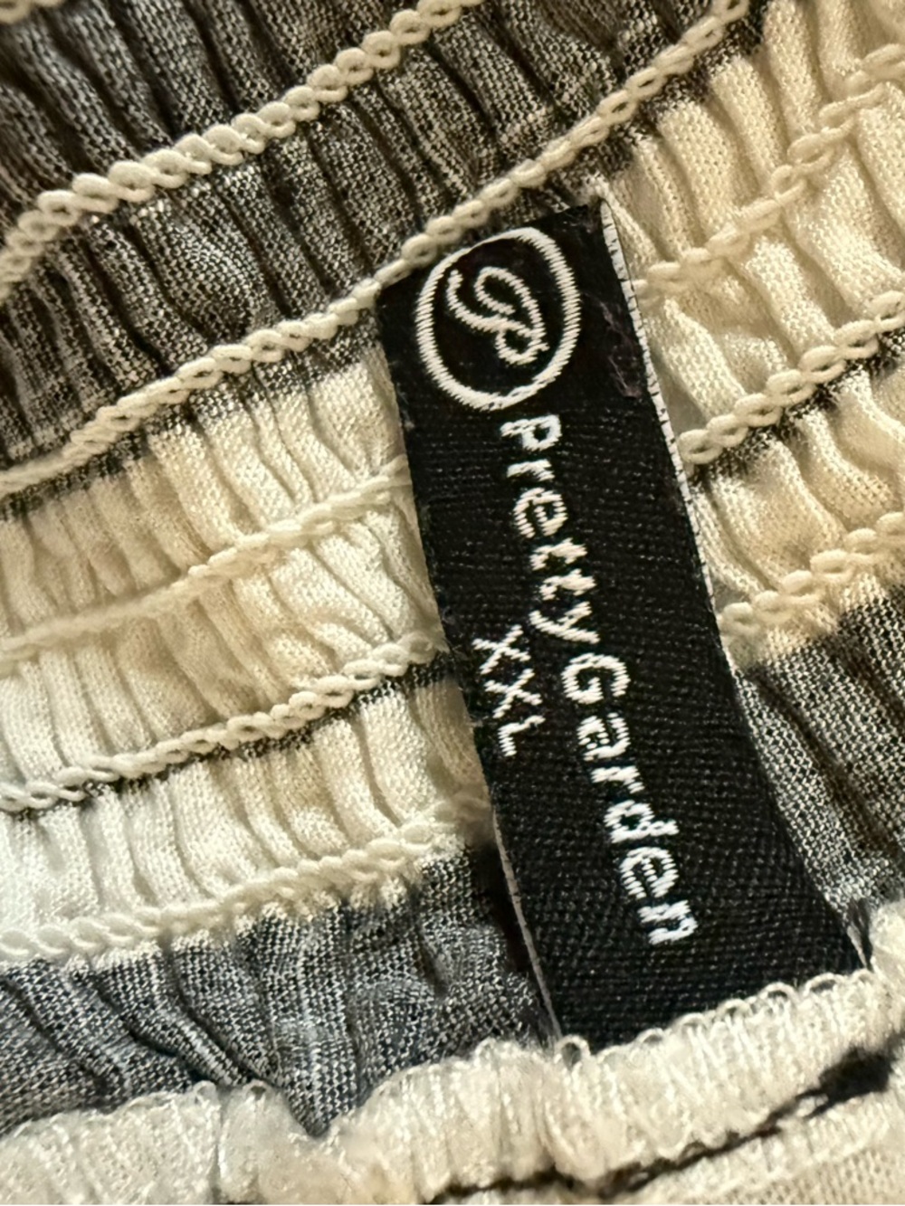 Black & White Striped Maxi Dress with Spaghetti Straps - Picture 5 of 5